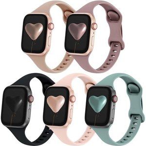 NEW Pack of 5 Slim Apple Watch Bands